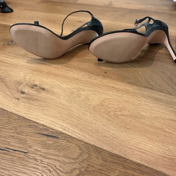 Black Leather Nudistsong Strap Sandal 80mm - runs small - Picture 2 of 3